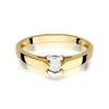 Pierścionek W0320 Diament 0,09ct żółte złoto