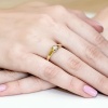 Pierścionek W0320 Diament 0,09ct żółte złoto