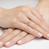 Pierścionek W0322 Diament 0,04ct żółte złoto