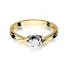 Pierścionek W0329 Diament 0,10ct żółte złoto