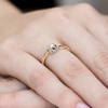 Pierścionek W0329 Diament 0,10ct żółte złoto