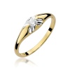 Pierścionek W0331 Diament 0,10ct żółte złoto