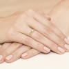 Pierścionek W0331 Diament 0,10ct żółte złoto