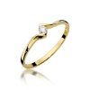 Pierścionek W0332 Diament 0,09ct żółte złoto