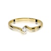 Pierścionek W0332 Diament 0,09ct żółte złoto