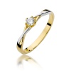 Pierścionek W0340 Diament 0,12ct żółte złoto