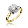 Pierścionek W0345 Diament 0,30ct żółte złoto