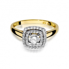 Pierścionek W0345 Diament 0,30ct żółte złoto