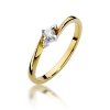 Pierścionek W0346 Diament 0,10ct żółte złoto