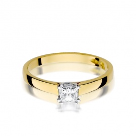 Pierścionek W0347 Diament 0,30ct żółte złoto