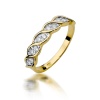 Pierścionek W0349 z diamentami żółte złoto
