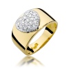 Pierścionek W0352 z diamentami żółte złoto