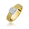 Pierścionek W0353 z diamentami żółte złoto