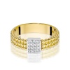 Pierścionek W0353 z diamentami żółte złoto