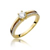 Pierścionek W0355 Diament 0,30ct żółte złoto