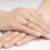 Pierścionek W0360 Diament 0,08ct żółte złoto