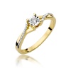 Pierścionek W0361 Diament 0,08ct żółte złoto
