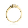 Pierścionek W0377 Diament 0,15ct żółte złoto