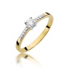Pierścionek W0382 Diament 0,15ct żółte złoto