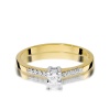 Pierścionek W0382 Diament 0,15ct żółte złoto