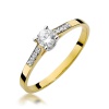 Pierścionek W0399 Diament 0,15ct żółte złoto