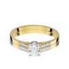 Pierścionek W0399 Diament 0,15ct żółte złoto