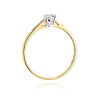 Pierścionek W0399 Diament 0,15ct żółte złoto