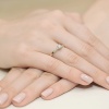 Pierścionek W0399 Diament 0,15ct żółte złoto
