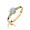 Pierścionek W0401 z diamentami żółte złoto