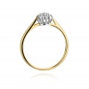 Pierścionek W0401 z diamentami żółte złoto