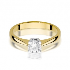 Pierścionek W0404 Diament 0,50ct żółte złoto