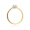 Pierścionek W0407 Diament 0,09ct żółte złoto