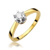 Pierścionek W0408 Diament 0,25ct żółte złoto