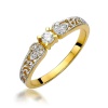 Pierścionek W0411 Diament 0,10ct żółte złoto