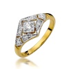 Pierścionek W0412 Diament 0,10ct żółte złoto