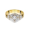 Pierścionek W0412 Diament 0,10ct żółte złoto