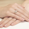 Pierścionek W0412 Diament 0,10ct żółte złoto