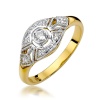 Pierścionek W0413 Diament 0,10ct żółte złoto