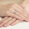 Pierścionek W0413 Diament 0,10ct żółte złoto