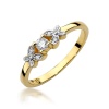 Pierścionek W0414 Diament 0,10ct żółte złoto