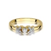 Pierścionek W0414 Diament 0,10ct żółte złoto