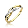 Pierścionek W0415 Diament 0,10ct żółte złoto