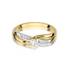 Pierścionek W0415 Diament 0,10ct żółte złoto