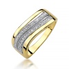 Pierścionek W0416 z diamentami żółte złoto
