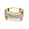 Pierścionek W0416 z diamentami żółte złoto