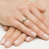 Pierścionek W0417 z diamentami żółte złoto