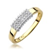Pierścionek W0418 z diamentami żółte złoto