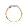 Pierścionek W0418 z diamentami żółte złoto