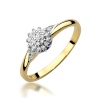 Pierścionek W0419 z diamentami żółte złoto
