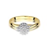 Pierścionek W0419 z diamentami żółte złoto